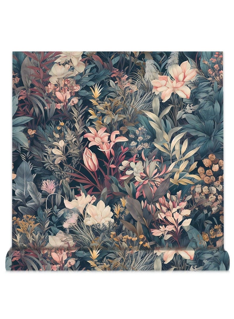 Bluejw Retro American Style Warm Fresh Plant Flower Wallpaper Ins Style Atmosphere Wallpaper Bedroom Self-adhesive Wallpaper - Image 5